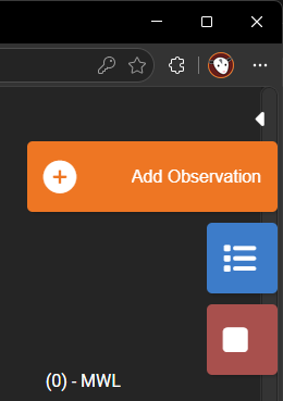 Add Observation Button
