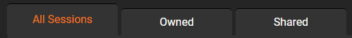 All Sessions, Owned, and Shared tabs