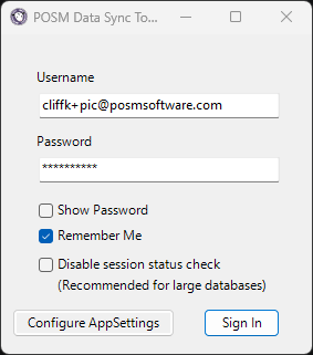 POSM Data Sync login