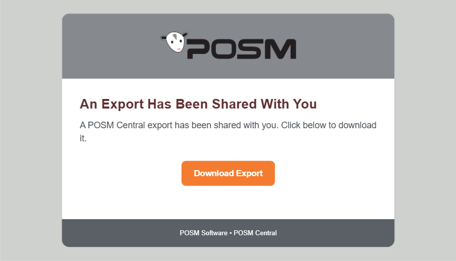 Export ready email