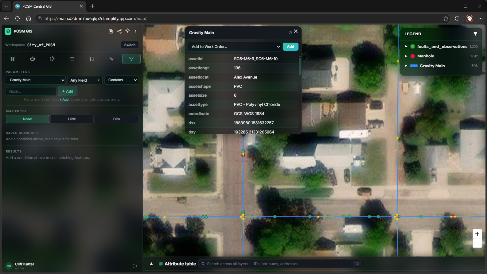 POSM Central GIS asset information