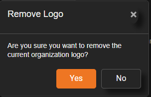Confirm organization logo removal