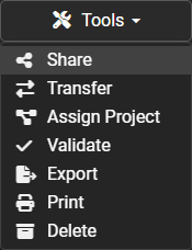 POSM Central Tools Menu Sharing