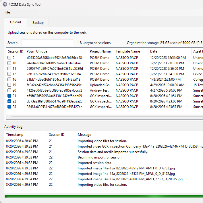 POSM Web Sync for POSM Central